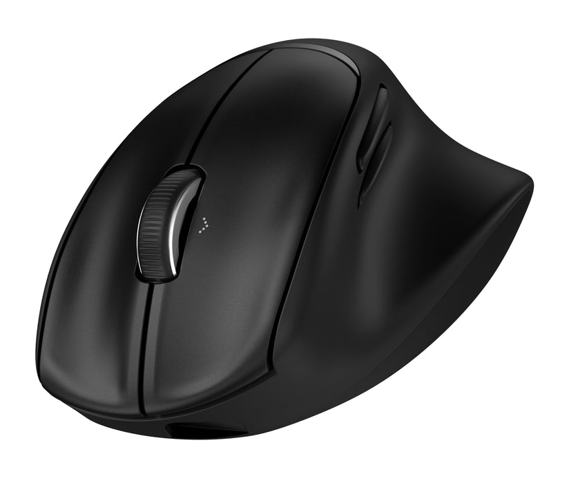 HP Tilt Ergonomic Mouse 725M, Right-hand, RF Wireless + Bluetooth, 6000 DPI, Black