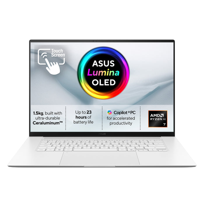 ASUS Zenbook S16 UM5606GA-SR040W, AMD Ryzen™ AI 7, 2 GHz, 40.6 cm (16"), 2880 x 1800 pixels, 32 GB, 1 TB