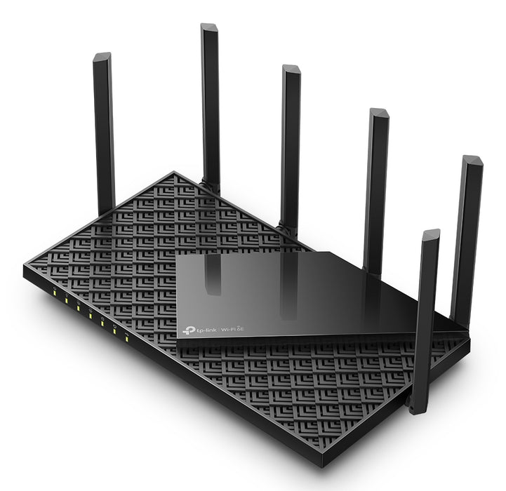 TP-Link Archer AXE5400 Tri-Band Gigabit Wi-Fi 6E Router, Wi-Fi 6E (802.11ax), Tri-band (2.4 GHz / 5 GHz / 6 GHz), Ethernet LAN, Black, Tabletop router