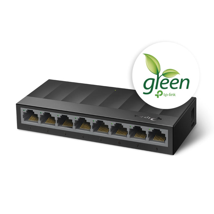 TP-Link LS1008G, Unmanaged, Gigabit Ethernet (10/100/1000), Wall mountable