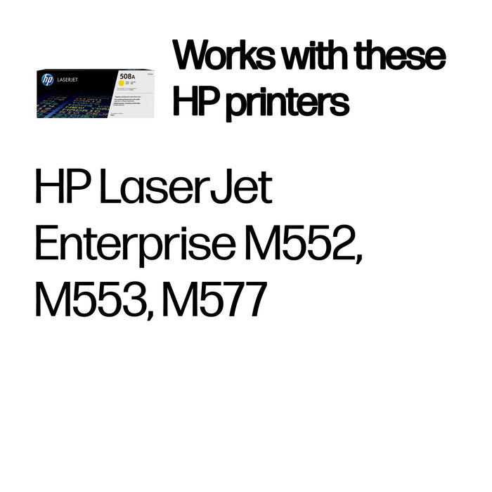 HP 508A Yellow Original LaserJet Toner Cartridge, 5000 pages, Yellow, 1 pc(s)