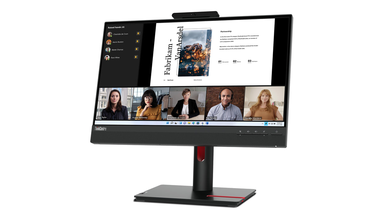 Lenovo ThinkCentre Tiny-In-One 22 Gen 5, 54.6 cm (21.5"), 1920 x 1080 pixels, Full HD, LED, 6 ms, Black