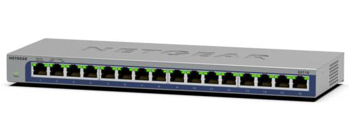 NETGEAR GS116, Unmanaged, L2, Gigabit Ethernet (10/100/1000)
