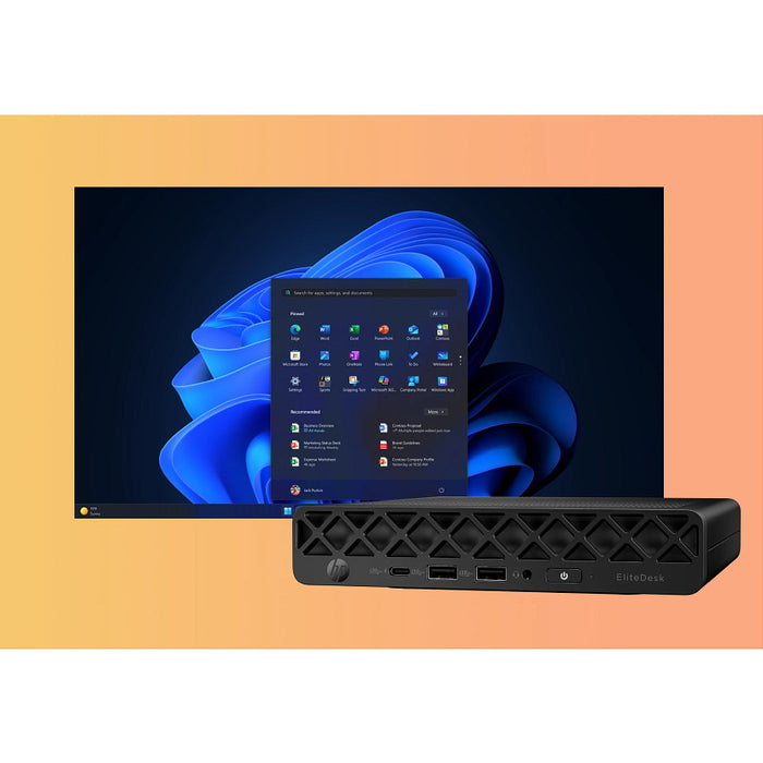 HP EliteDesk 8 Mini G1i AI, Intel Core Ultra 5, 235T, 16 GB, DDR5-SDRAM, 512 GB, Windows 11 Pro