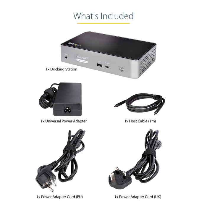StarTech USB-C Quad Monitor Docking Station for MacBook Pro / Air M1 M2 M3 M4 & Windows, Universal 4K 60Hz HDMI DP Dock, Thunderbolt Compatible, 100W Laptop Charging