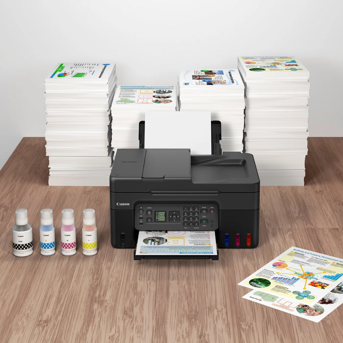 Canon PIXMA G4570 Wireless Colour All-in-one Refillable MegaTank Inkjet Printer, Inkjet, Colour printing, 4800 x 1200 DPI, A4, Direct printing, Black