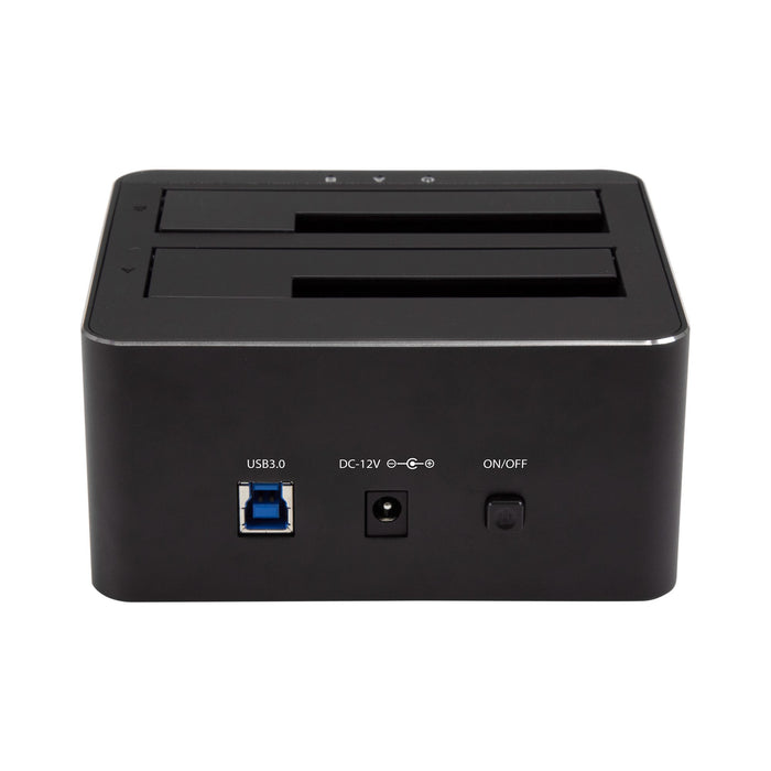StarTech Dual-Bay USB 3.0 to SATA Hard Drive Docking Station, USB Hard Drive Dock, External 2.5/3.5" SATA I/II/III, SSD/HDD Docking Station, Hot-Swap Hard Drive Bays, Top-Loading (SDOCK2U33V)