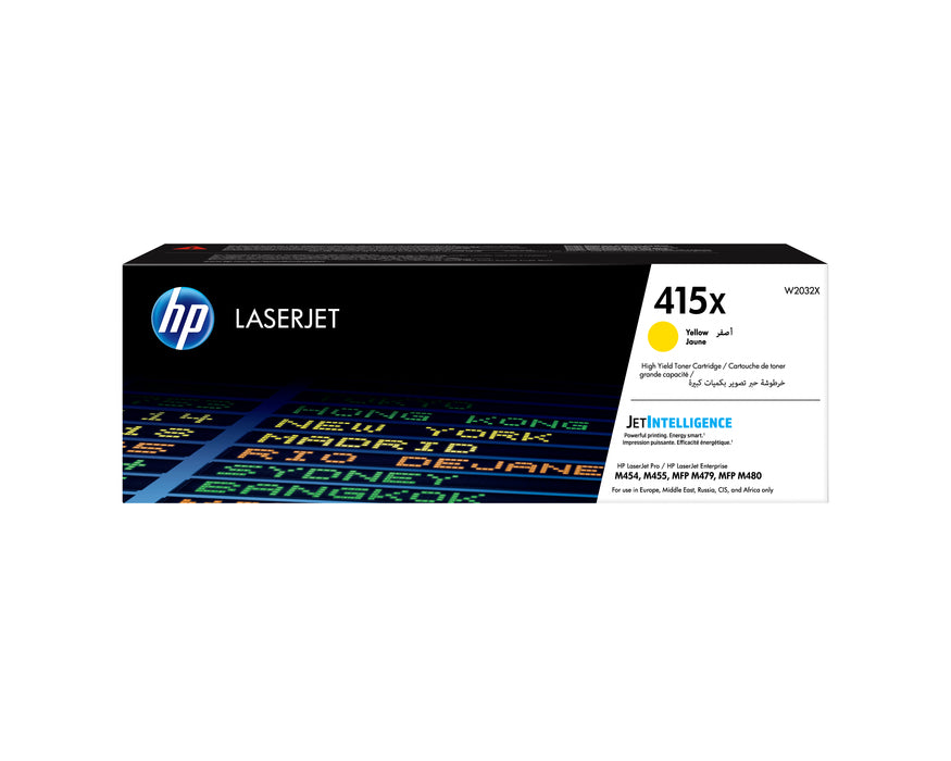 HP 415X High Yield Yellow Original LaserJet Toner Cartridge, 6000 pages, Yellow, 1 pc(s)