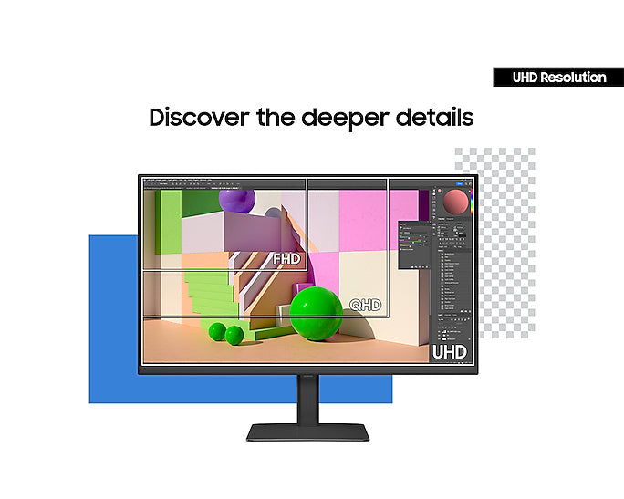 Samsung LS27D800UAU, 68.6 cm (27"), 3840 x 2160 pixels, Quad HD, 5 ms, Black