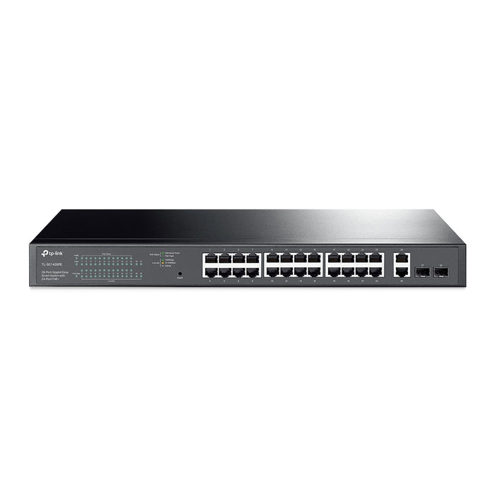 TP-Link 28-Port Gigabit Easy Smart Switch with 24-Port PoE+, Managed, L2, Gigabit Ethernet (10/100/1000), Power over Ethernet (PoE), Rack mounting, 1U