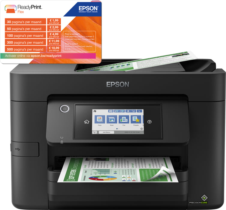Epson WorkForce Pro WF-4820DWF Printer, Inkjet, Colour printing, 4800 x 2400 DPI, A4, Direct printing, Black