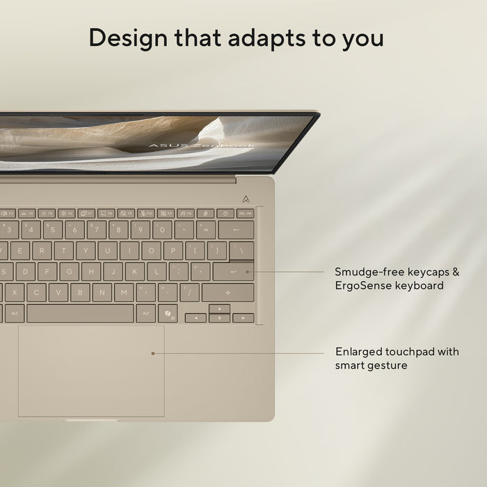 ASUS Zenbook A14 UX3407NA-QD148W, Snapdragon, 4 GHz, 35.6 cm (14"), 1920 x 1200 pixels, 16 GB, 1 TB