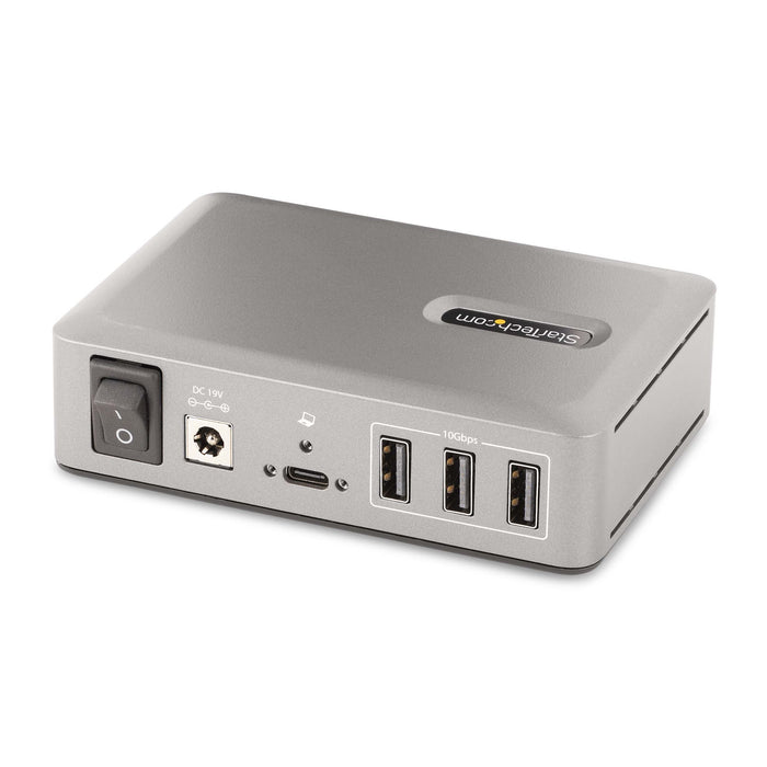 StarTech 10-Port USB-C Hub - 8x USB-A/2x USB-C - Self-Powered w/65W Power Supply - USB 3.1 10Gbps - Desktop/Laptop Hub w/USB-IF Certified 3ft Locking Cable, TAA