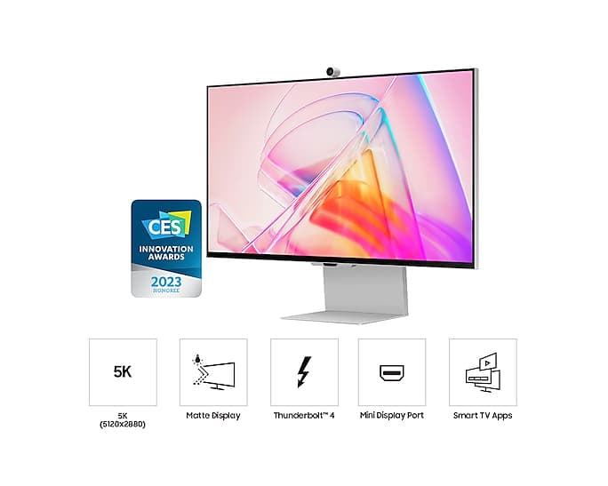 Samsung LS27C902PAU, 68.6 cm (27"), 5120 x 2880 pixels, 5K Ultra HD, LED, 5 ms, Silver