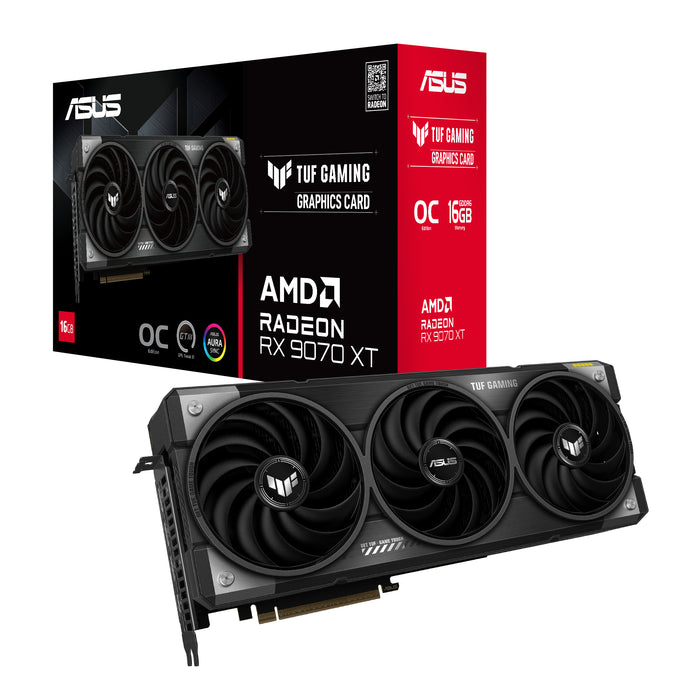 ASUS TUF Gaming TUF-RX9070XT-O16G-GAMING, Radeon RX 9070 XT, 16 GB, GDDR6, 256 bit, 7680 x 4320 pixels, PCI Express 5.0