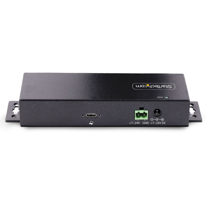 StarTech 7-Port Industrial USB 10Gbps Hub with Power Adapter, Metal, Mountable, 5x USB-A/2x USB-C Downstream Ports, TAA