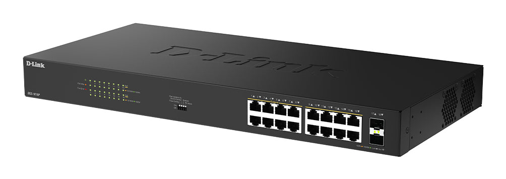 D-Link 18-Port Gigabit Unmanaged PoE Switch, Unmanaged, Gigabit Ethernet (10/100/1000), Power over Ethernet (PoE)