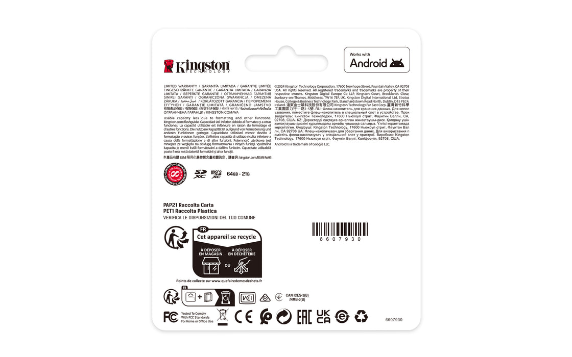 Kingston Technology 128GB microSDXC Canvas Select Plus Gen3 150MB/s A1 Card + Adapter, 128 GB, MicroSDXC, Class 10, UHS-I, 150 MB/s, Class 1 (U1)