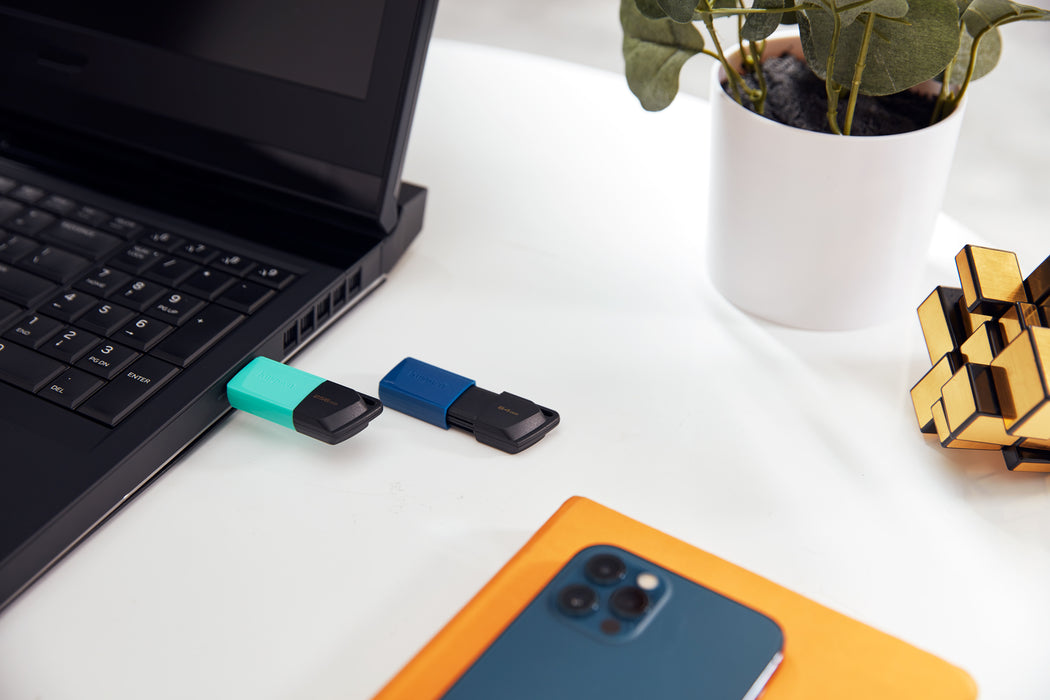 Kingston Technology DataTraveler 256GB USB3.2 Gen1 Exodia M (Black + Teal), 256 GB, USB Type-A, 3.2 Gen 1 (3.1 Gen 1), Slide, 10 g, Black, Turquoise