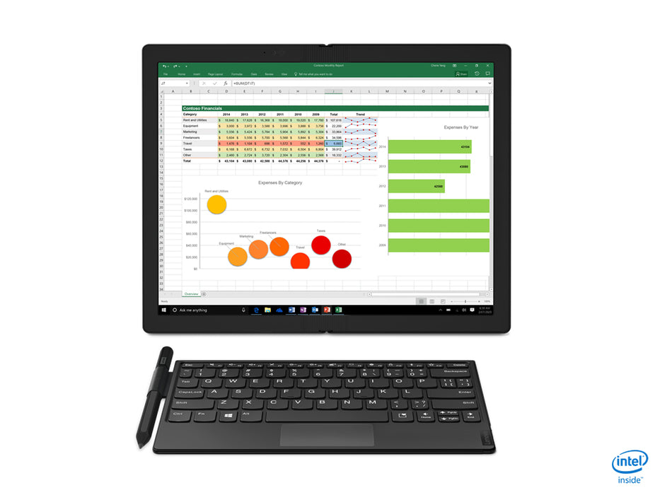 Lenovo ThinkPad X1 Fold Gen 1, Intel Core with Intel Hybrid Technology, 1.4 GHz, 33.8 cm (13.3"), 2048 x 1536 pixels, 8 GB, 512 GB