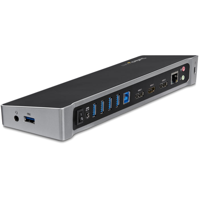 StarTech.com Triple-Monitor USB 3.0 Docking Station - 1x HDMI - 2x DisplayPort, Wired, USB 3.2 Gen 1 (3.1 Gen 1) Type-A, 3.5 mm, USB Type-A, 10,100,1000 Mbit/s, IEEE 802.3, IEEE 802.3ab, IEEE 802.3u