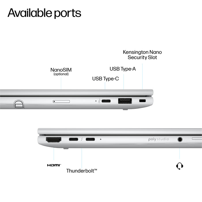 HP EliteBook 8 Flip G1i AI PC, Intel Core Ultra 5, 33.8 cm (13.3"), 1920 x 1200 pixels, 16 GB, 256 GB, Windows 11 Pro