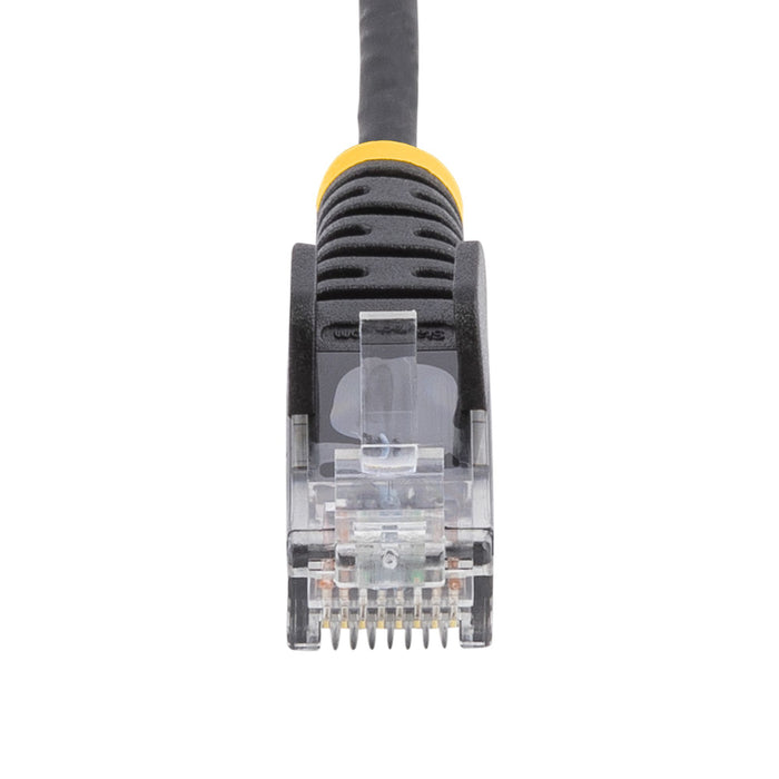 StarTech.com 3 m CAT6 Cable - Slim - Snagless RJ45 Connectors - Black, 3 m, Cat6, U/UTP (UTP), RJ-45, RJ-45, Black