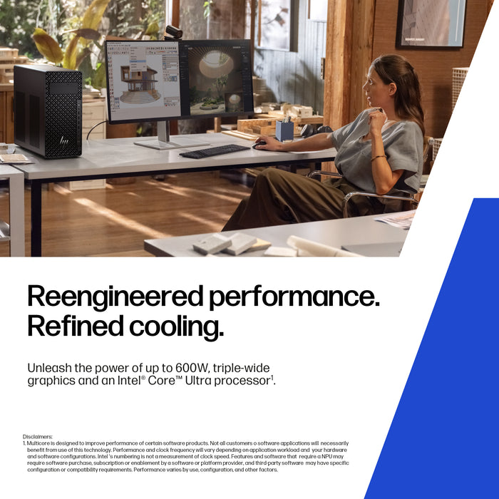 HP Z2 Tower G1i, Intel Core Ultra 7, 265, 32 GB, DDR5-SDRAM, 1 TB, Windows 11 Pro