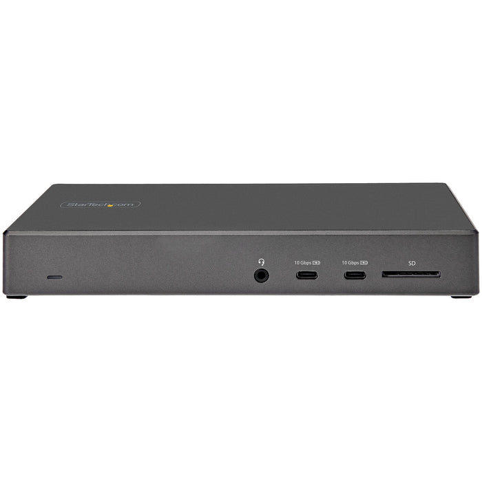 StarTech USB C Dock - Triple 4K Monitor USB Type-C Docking Station - 100W Power Delivery - DP 1.4 Alt Mode & DSC, 2x DisplayPort 1.4/HDMI 2.0 - 6xUSB (2x 10Gbps) - Windows/Chrome (DK31C2DHSPDUE)
