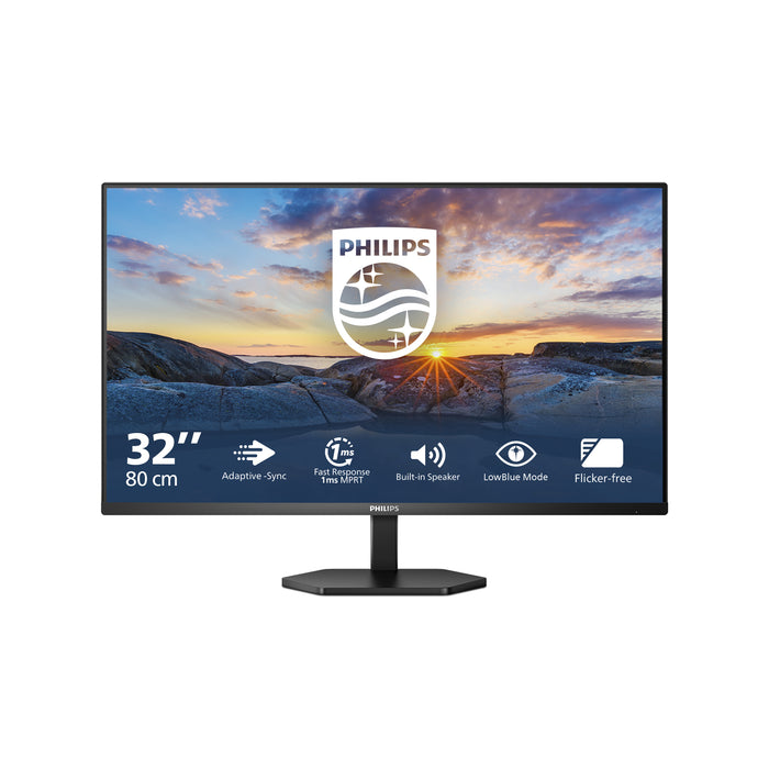 Philips 3000 series 32E1N3100LA/00, 80 cm (31.5"), 1920 x 1080 pixels, Full HD, LCD, 1 ms, Black