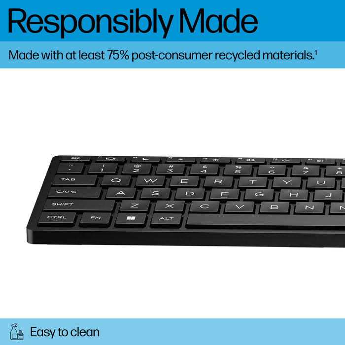 HP Wired Desktop 320K Keyboard, Full-size (100%), Wired, USB, Black