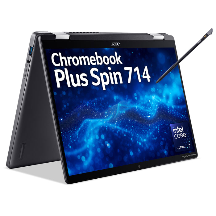 Acer Chromebook Enterprise Spin 714 Plus Spin 714 CPE794-1N - Intel Core Ultra 5 CPU, 16GB, 512GB SSD, ChromeOS, 14" WUXGA (1920x1200), Touchscreen, Convertible 2-in-1, Intel Core Ultra 5, 1.5 GHz, 35.6 cm (14"), 1920 x 1200 pixels, 16 GB, 512 GB