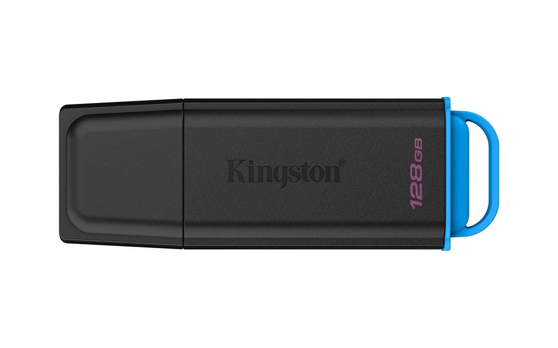Kingston Technology DataTraveler 128GB Portable USB 3.2 Gen 1 Exodia Black/Blue, 128 GB, USB Type-A, 3.2 Gen 1 (3.1 Gen 1), Cap, 8.96 g, Black, Blue