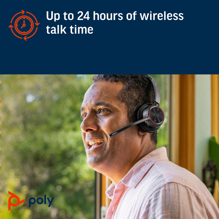 HP Poly Voyager 4310 Microsoft Teams Certified USB-C Headset +BT700 dongle, Wired & Wireless, Office/Call center, 20 - 20000 Hz, 122 g, Headset, Black