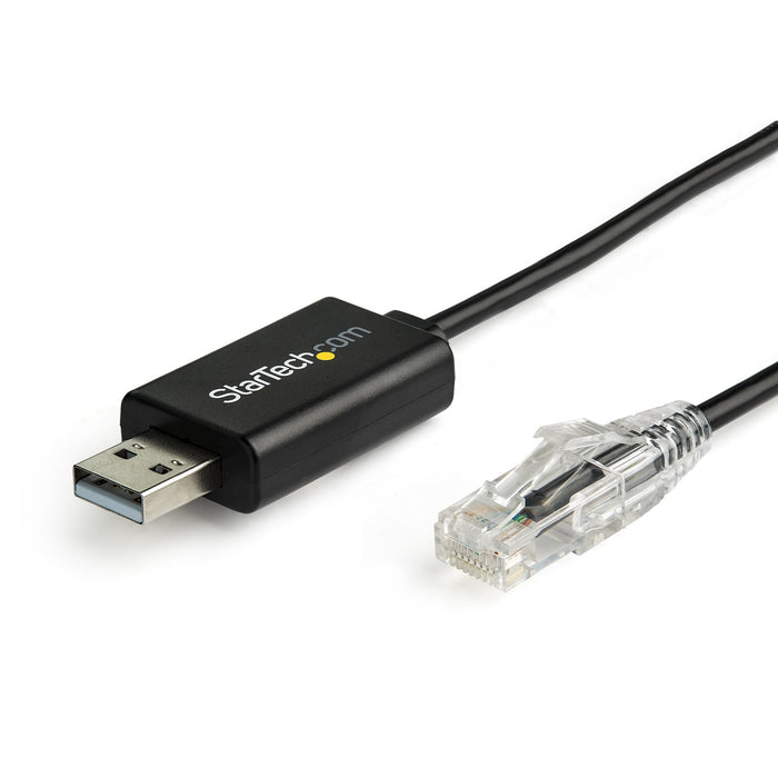 StarTech.com 6 ft. (1.8 m) Cisco USB Console Cable - USB to RJ45, RJ-45, USB 2.0 Type-A, 1.8 m, Black