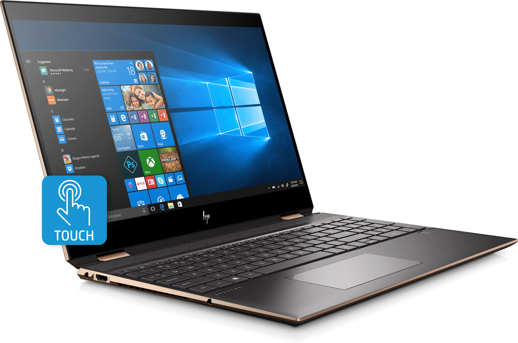 HP Spectre x360 15-df1010na, Intel® Core™ i7, 2.6 GHz, 39.6 cm (15.6"), 3840 x 2160 pixels, 16 GB, 1 TB