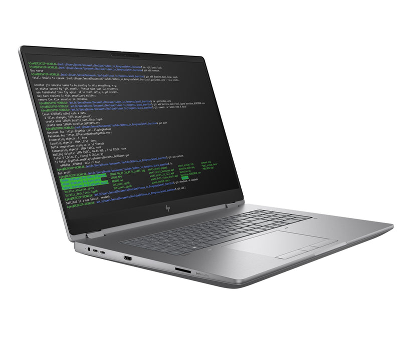 HP ZBook Fury G1i Data Science, Intel Core Ultra 7, 45.7 cm (18"), 2560 x 1600 pixels, 32 GB, 1 TB, Windows 11 Pro