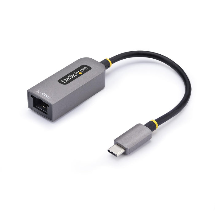 StarTech.com 2.5GbE USB-C to Ethernet Adapter, NBASE-T NIC, USB 3.0 Type-C 2.5/1G Multi Speed Network, Thunderbolt Compatible, Windows & Mac, Wired, USB Type-C, Ethernet, 5000 Mbit/s, Grey