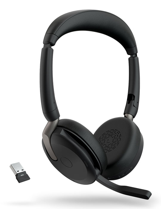 Jabra Evolve2 65 Flex - Link380a UC Stereo, Wireless, 20 - 20000 Hz, Office/Call center, 136 g, Headset