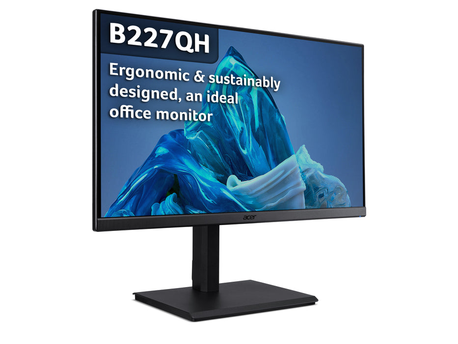 Acer B7 Vero B227QHbmiprxv Monitor, Full HD (1920x1080), 100Hz Refresh rate, 4Ms Response Time, Zero Frame Bezel, HDMI/DP/VGA, 54.6 cm (21.5"), 1920 x 1080 pixels, Full HD, LED, 4 ms, Black