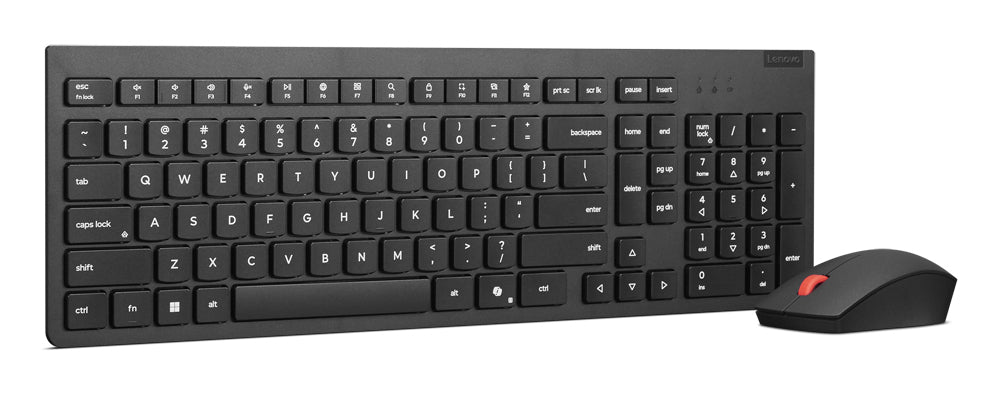 Lenovo 4X31R64490, Wireless, RF Wireless, Scissor key switch, QWERTY, Black, Mouse included