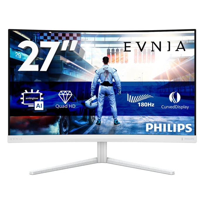 Philips Evnia 5000 27M2C5501/00, 68.6 cm (27"), 2560 x 1440 pixels, Quad HD, LCD, 1 ms, White