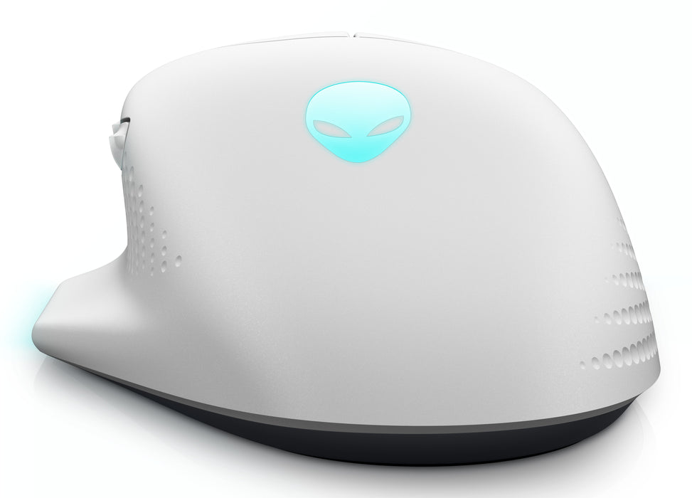 Alienware AW620M, Right-hand, Optical, RF Wireless + USB Type-C, 26000 DPI, White