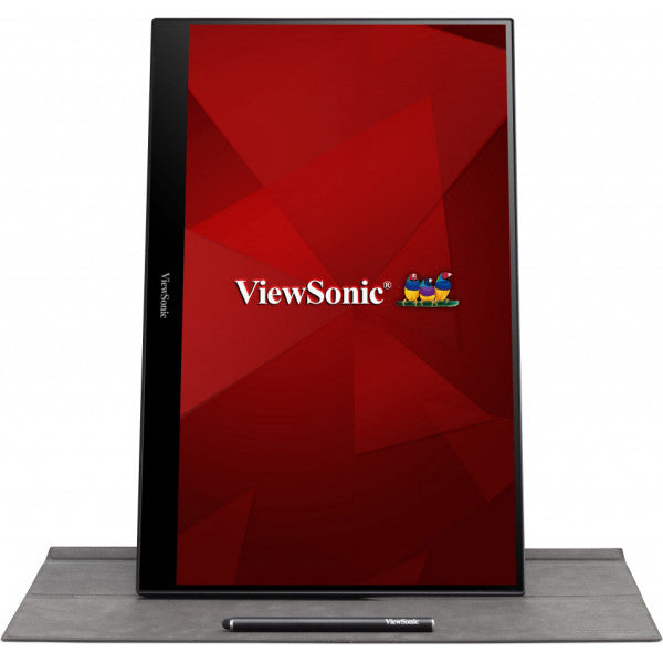 Viewsonic TD1655, 39.6 cm (15.6"), 1920 x 1080 pixels, Full HD, LED, 6.5 ms, Black, Silver