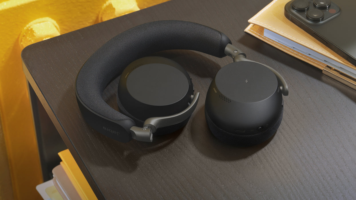 Jabra Evolve3 75 - MS Link390c (Wireless Charging Pad) - Black, Wired & Wireless, 20 - 20000 Hz, 180 g, Headset, Black