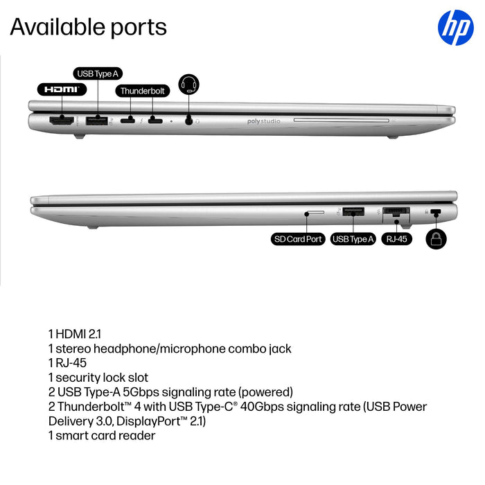 HP EliteBook 6 G1iR, Intel Core 5, 40.6 cm (16"), 1920 x 1200 pixels, 16 GB, 512 GB, Windows 11 Pro