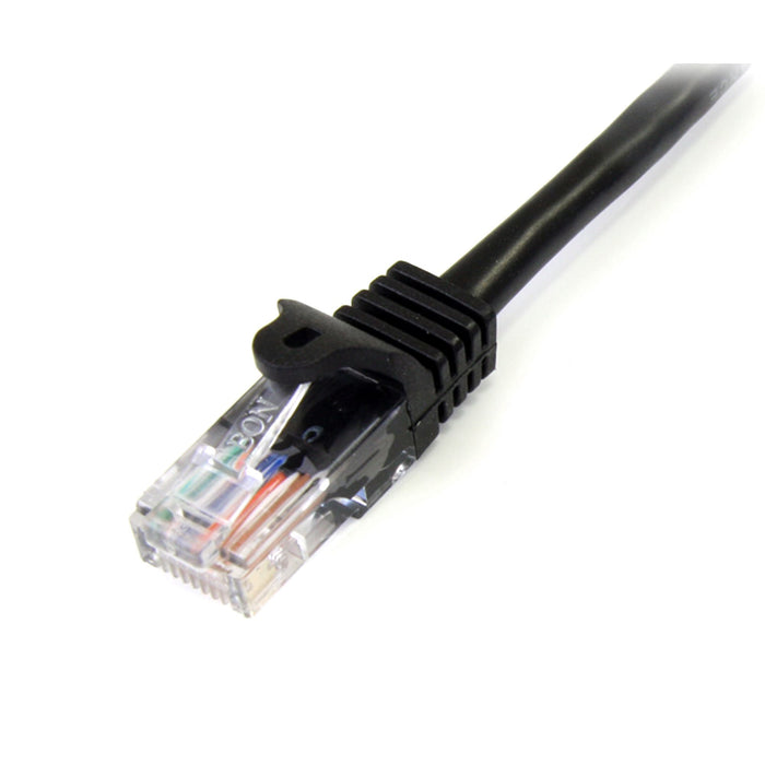 StarTech.com Cat5e Patch Cable with Snagless RJ45 Connectors - 1m, Black, 1 m, Cat5e, U/UTP (UTP), RJ-45, RJ-45, Black