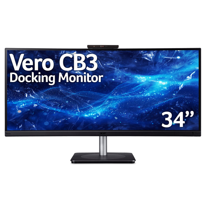Acer CB3 Vero CB343CURDbemiiphcuzx Monitor, 86.4 cm (34"), 3440 x 1440 pixels, UltraWide Quad HD, LED, 4 ms, Black