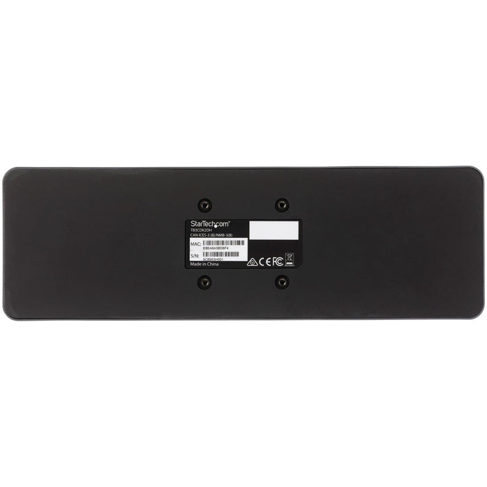 StarTech.com USB C Docking Station for Macbook Pro/Air-M1/M2/M3/M4, Thunderbolt Compatible, HDMI/DisplayPort, Dual 4K 60Hz/Single 8K, USB Type-C Laptop Dock, 96W Power Delivery, USB 10Gbps, Wired, Thunderbolt 3, 96 W, 3.5 mm, Black, Grey, 40 Gbit/s