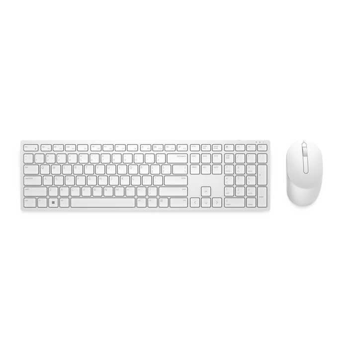 DELL Pro Keyboard and Mouse - KM5221W - US International (QWERTY) - White, Wireless, RF Wireless, Plunger key switch, QWERTY, White, Mouse included